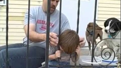 When Your Head Gets Stuck In A Fence