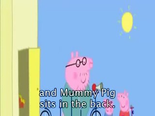 Peppa Pig Cartoon The Cycle Ride with subtitle