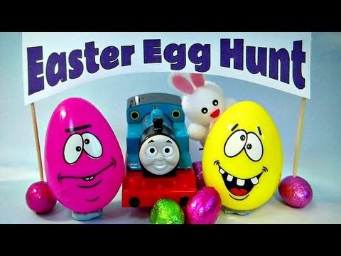 Thomas & Friends Easter Egg Hunt & Egg Decorating Contest kids Toy Train Set Thomas The Tank