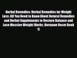 Read ‪Herbal Remedies: Herbal Remedies for Weight Loss: All You Need to Know About Natural