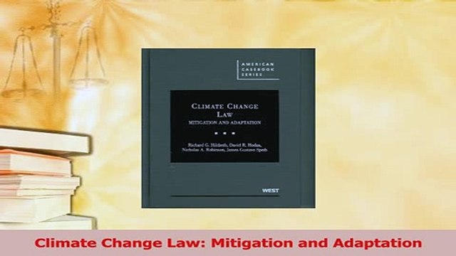 Read Climate Change Law Mitigation and Adaptation Ebook Free