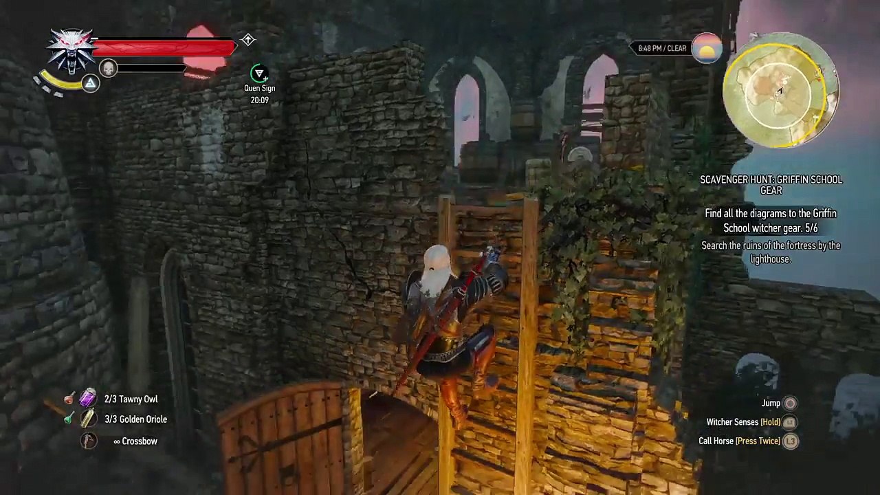 The Witcher 3: Search the ruins of the Fortress by the Lighthouse CHEST