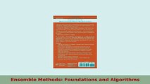 PDF  Ensemble Methods Foundations and Algorithms Read Online