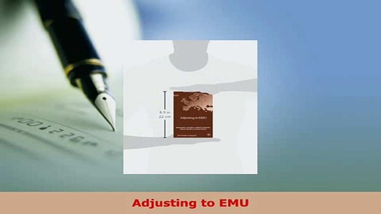 PDF  Adjusting to EMU PDF Full Ebook