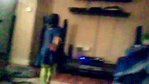 My little sister dancing to Uptown Funk (Chipmunk version)