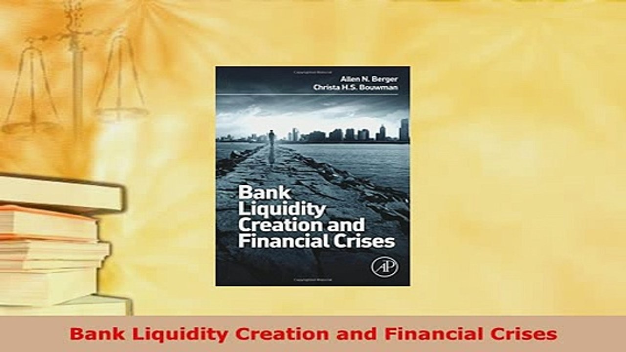 PDF  Bank Liquidity Creation and Financial Crises PDF Online