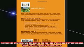 DOWNLOAD PDF  Mastering Mambo ECommerce Templates Module Development SEO Security and Performance FULL FREE