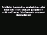 [PDF] Actividades de aprendizaje para los infantes y los ninos hasta los tres anos: Una guia