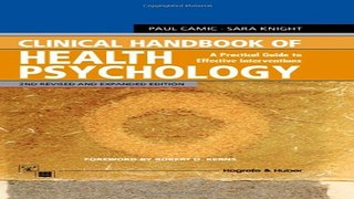 Download Clinical Handbook of Health Psychology  A Practical Guide to Effective Interventions
