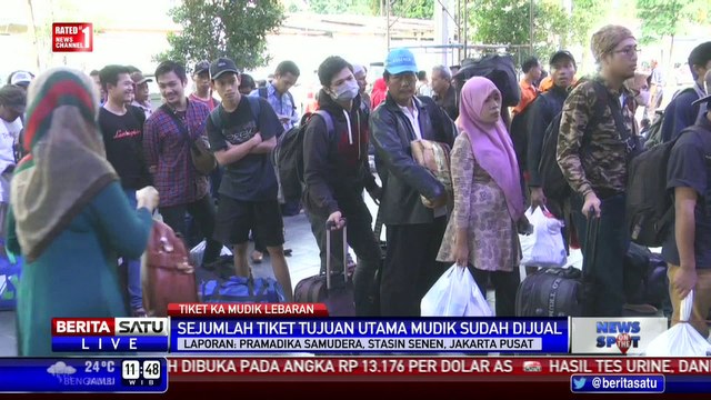 Tiket Mudik Mulai Dijual, Stasiun Senen Diserbu Calon Pemudik