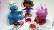 Play Doh Peppa Pig Picnic Basket Cesta de Picnic Dora The Explorer Cookie Monster Toys Part 4