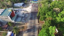 Emeutes impressionnantes filmées au Drone aux Philippines