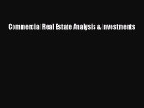 Read Commercial Real Estate Analysis & Investments Ebook Free