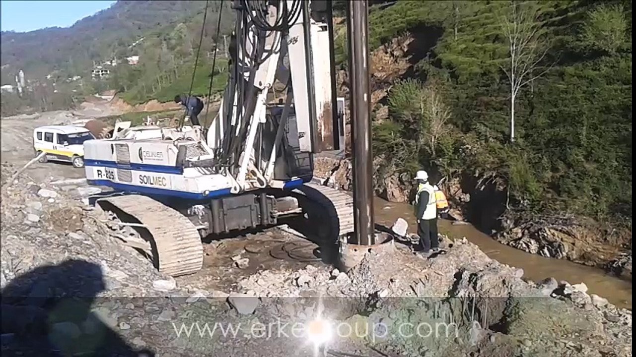 ERKEGroup, Erke Teknik Servis, Soilmec R825 Fore Kazık Makinesi,  Çelikler, Artvin Hopa Tünel ve Yol Yapım Şantiyesi, ww