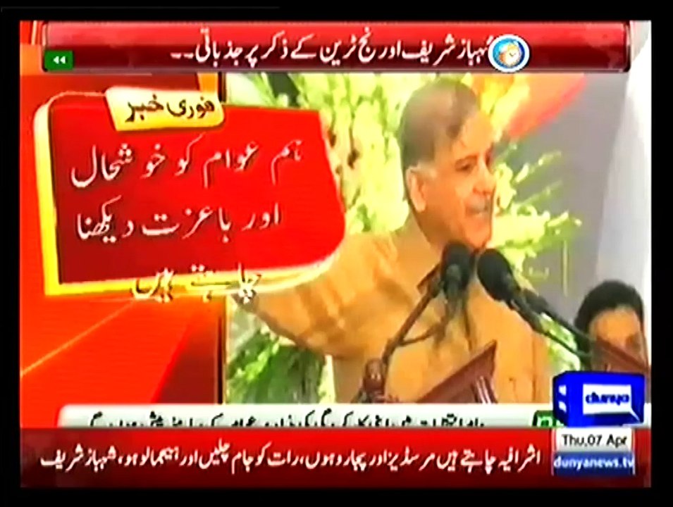 Shahbaz Sharif during Speech