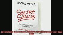 READ book  Social Media Secret Sauce From 0 to 200000 Followers in 1 Hour a Day  FREE BOOOK ONLINE