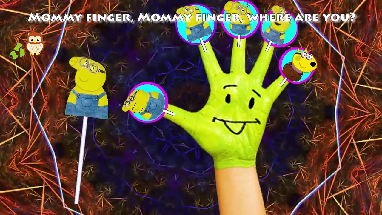 Peppa Pig Lollipop Minions 2 / Family Finger Lyrics More Nursery Rhymes