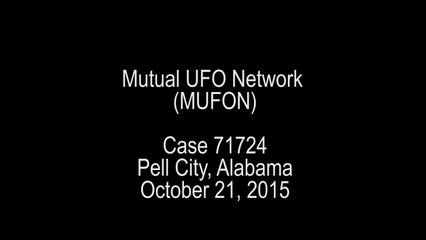 Cigar-shaped UFO - Pell City, Alabama - October 21, 2015