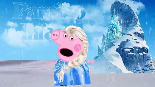 Peppa pig en Español Se disfraza de Elsa Cancion Libre Soy Frozen Canciones Infantiles