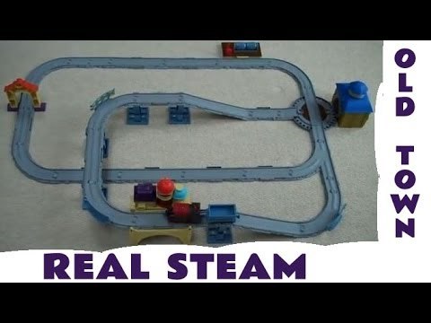 Chuggington Interactive STEAM AROUND OLD TOWN SET Old Puffer Pete Kids Toy Train Set like Thomas