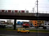 Tren Electrico del Metro llega a Estacion Jorge Chavez--Surco