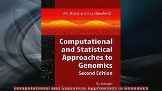 DOWNLOAD PDF  Computational and Statistical Approaches to Genomics FULL FREE