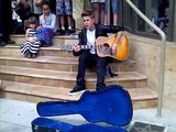 Justin Bieber Busking in Stratford - June 16th 2012.