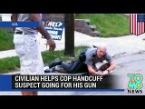 Civilian hero risks life to save cop fighting suspect resisting arrest in Cincinnati - TomoNews