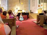 Isabella's first violin recital Monkey Song on the violin with piano 4 years old