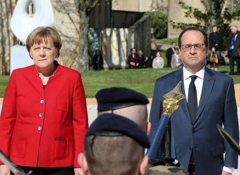 18e sommet des ministres franco-allemand : Angela Merkel et François Hollande à Metz