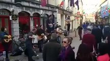 Irish Reggae Music in the streets of Galway, Ireland