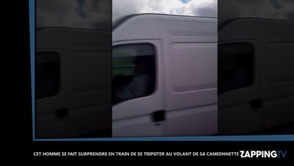 Cet homme se fait surprendre en train de se tripoter au volant de sa camionnette !