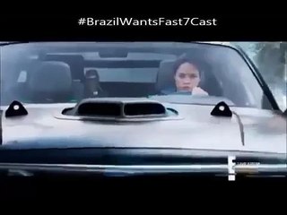 Michelle Rodriguez boobs grab tyrese gibson for Fast & Furious 7