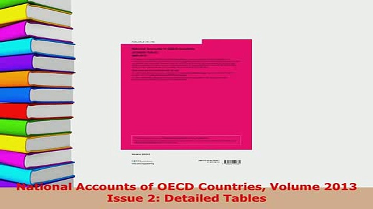 PDF  National Accounts of OECD Countries Volume 2013 Issue 2 Detailed Tables Download Online