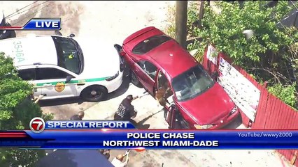 Miami Police Chase (April 01, 2016) WSVN - WFOR -