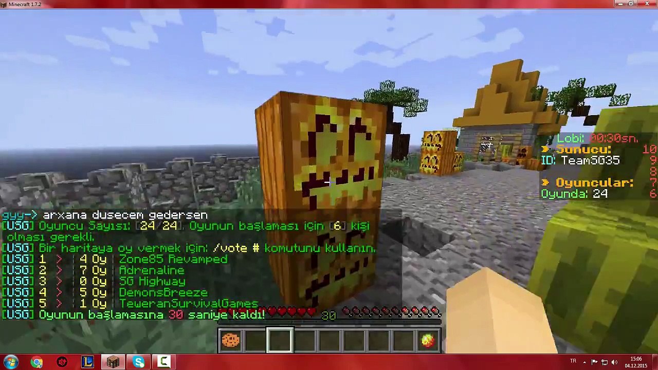 Minecraft|Survival Games#3|Montajsız Bir Video|720-P|