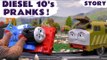 DIESEL 10's PRANKS! --- Naughty Tom Moss and Diesel 10 team up together on Thomas and Friends, Funny Accident Prank featuring Transformers, Rescue Bots, Minions, and Heatwave Toys
