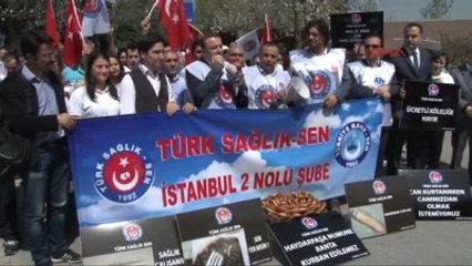 Sağlık Çalışanlarından Simit ve Ayran ile Protesto