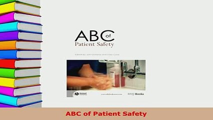 PDF  ABC of Patient Safety Download Full Ebook