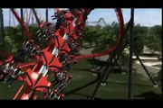 X-Flight POV B-Roll Roller Coaster Six Flags Great America 2012 B&M Wing Rider