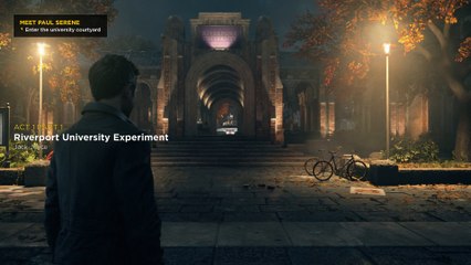 Quantum Break - Riverport University Experiment: Jack Joyce Explores Protest Area, Flier, Students, Amy Ferrero