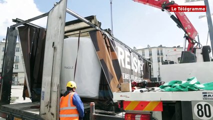 Brest. La première cabine du téléphérique est arrivée