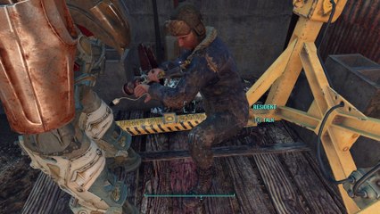 Fallout 4 Resident Works On My Power Armor With Fake Pipboy