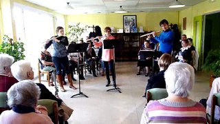 Chorale de Gueugnon et trio de flûtes aux acacias - 7-04-2016
