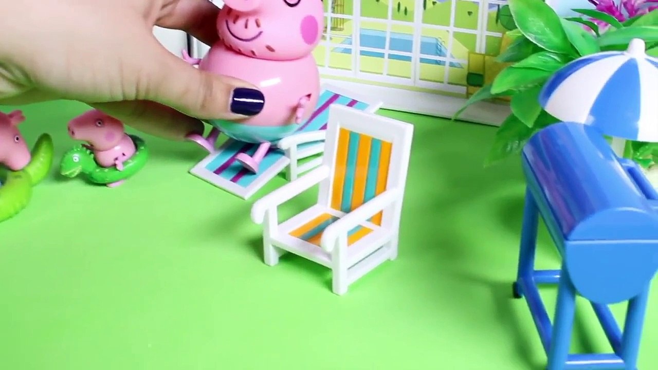 Peppa Pig Holiday Sunshine Villa Playset Peppa Pig Casa de Vacaciones Summer House Toy Videos Part 7