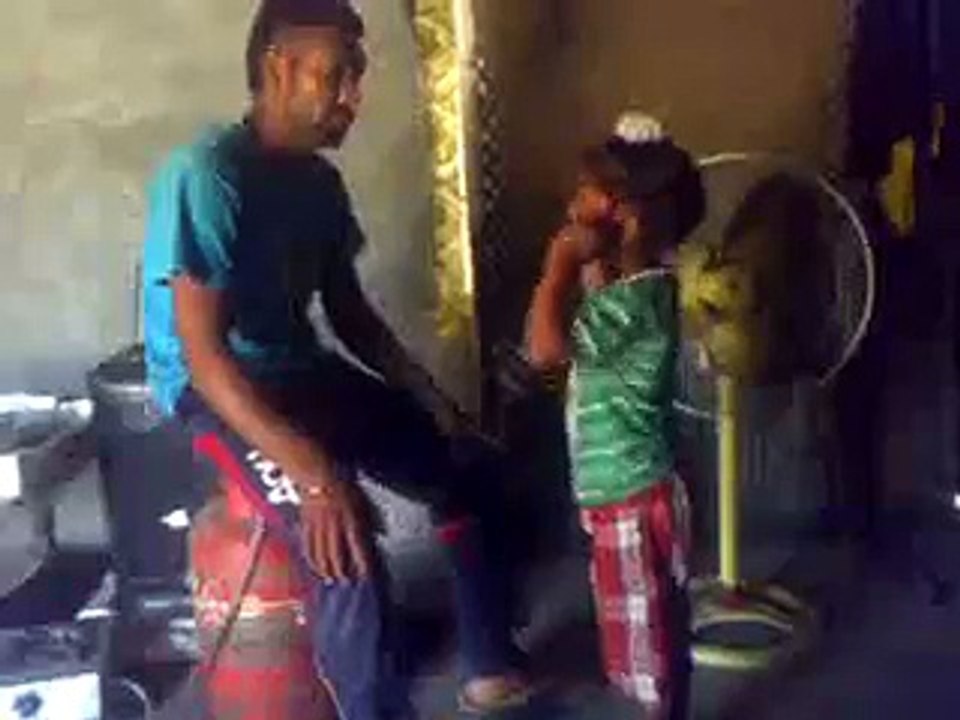 Little boy hit young man nice video must watchA