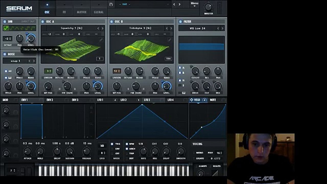 Let's Make Noise 001- deep vibey bass in Serum