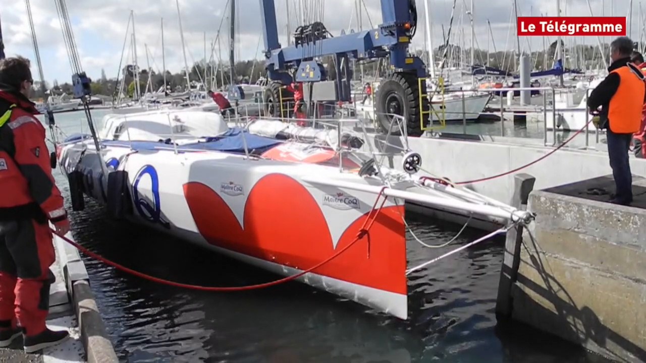 La Forêt-Fouesnant (29). Mise à l’eau du Maître Coq de Beyou