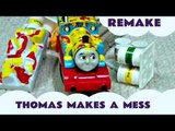 Thomas And Friends Remake THOMAS MAKES A MESS & Trackmaster Diesel Calling All Engines kids Toy