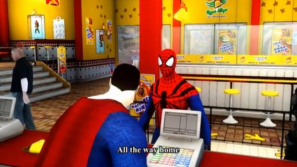 Spiderman Songs Lyrics ♫ This Little Piggy ♫ Spider-Man, Batman & Superman Cars